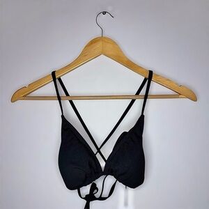 New Shade & Shore Elegant Black Strappy Swim Top